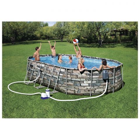 Бассейн каркасный Bestway Power Steel 610 x 366 x 122 см (56719)