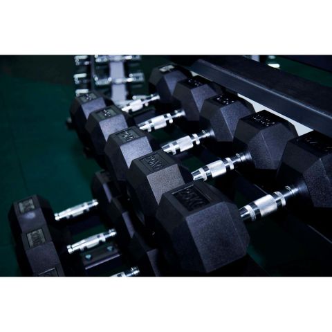 Гантель гексагональная обрезиненная PROFI-FIT 8 кг