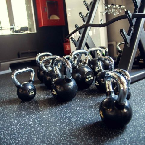Гиря обрезиненная с хромированной ручкой PROFI-FIT 24 кг
